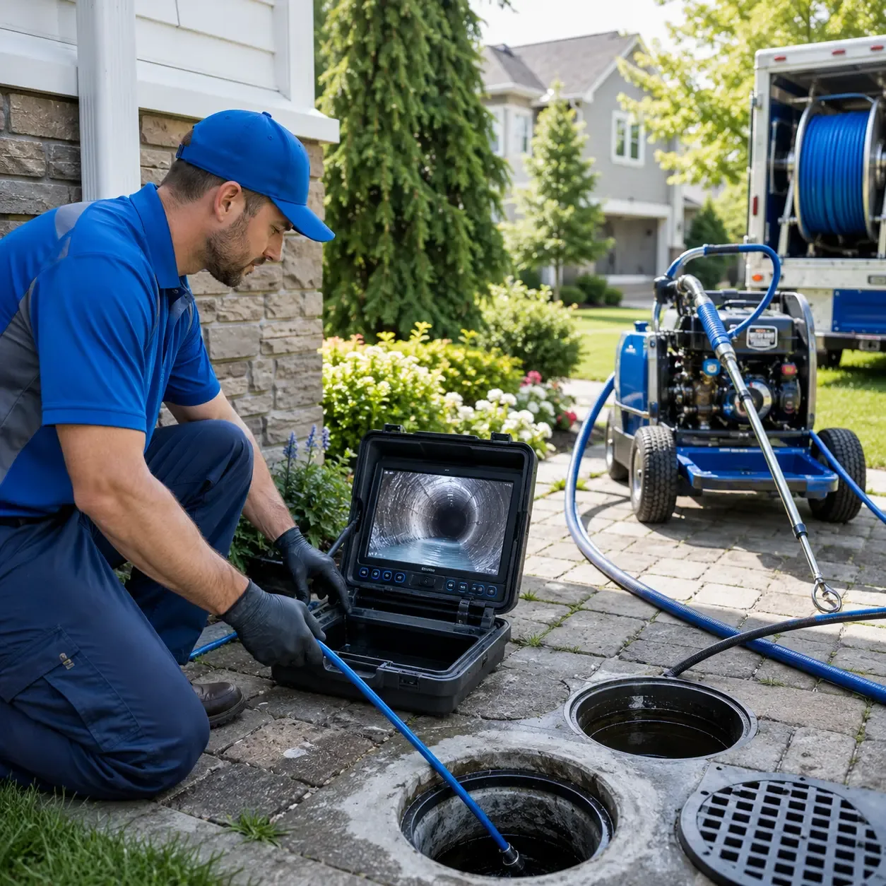Outdoor drain cleaning professionals serving Rhodelia, KY