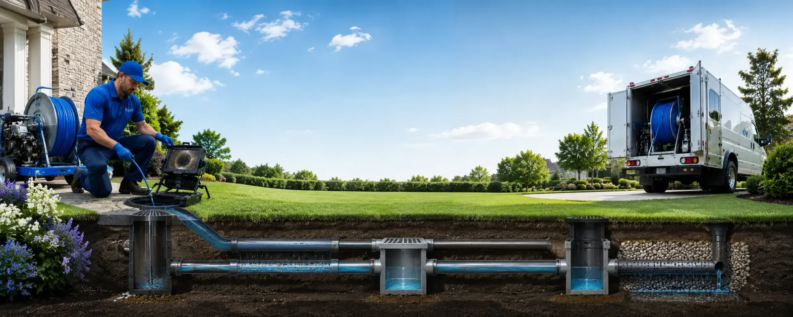 Outdoor drain cleaning information for Rhodelia, KY